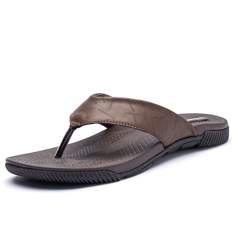 Большие размеры 40-46 модные мужские вьетнамки летние шлепанцы высококачественные