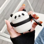 Чехол для AirPod 1 2, мягкий силиконовый чехол для беспроводных наушников с 3D милой пандой из мультфильма, чехол для Apple Airpods, чехол с брелоком