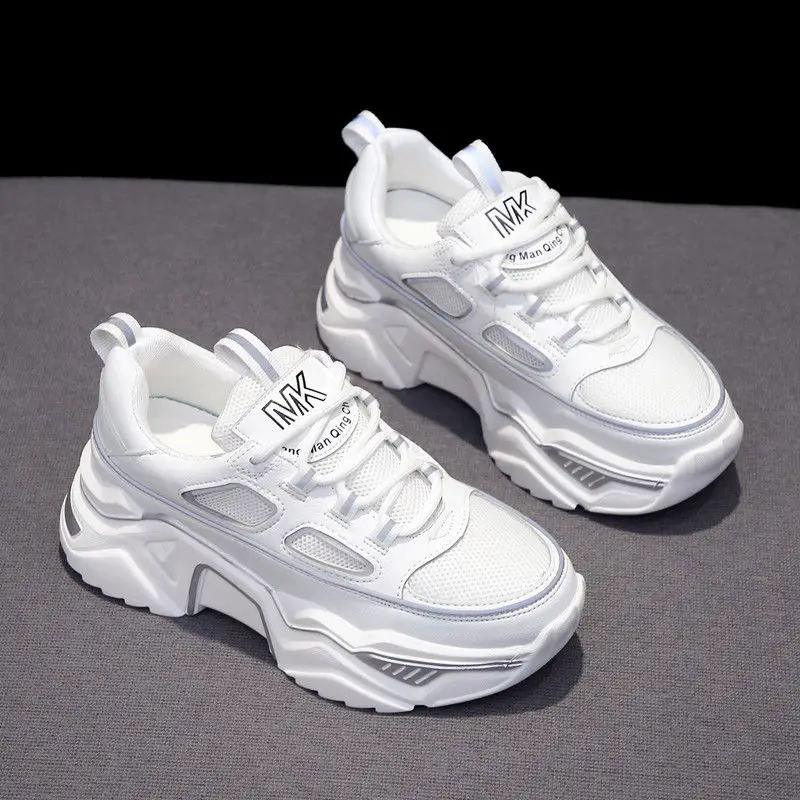

Women Sneakers White Black Designer Shoes Woman Autumn Winter Chunky Sneakers Fashion Light Dad Shoes Ladies Platform Footwear