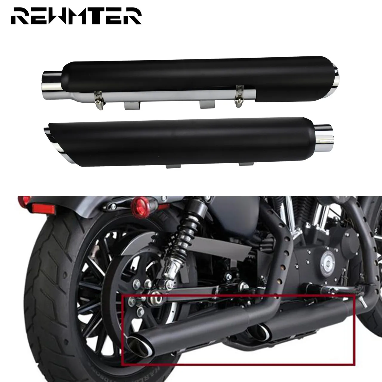 Выхлопные трубы для мотоцикла 2 шт. выхлопной глушитель без шнуровки тепловой