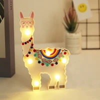 12x19x2 8cm christmas alpaca night light led decorative hanging night light lamp animal shape cute animal modeling lamp c50