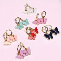 peixin 12 colors pendant butterfly earrings 2020 trend women golden animal earrings unusual fashion boho jewelry gift wholesale