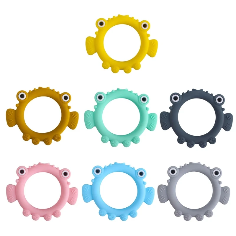 

Silicone Cartoon Fish Toddler Molar Teeth Pain Relief Tool Kids Teether Teething Baby Shower Gift