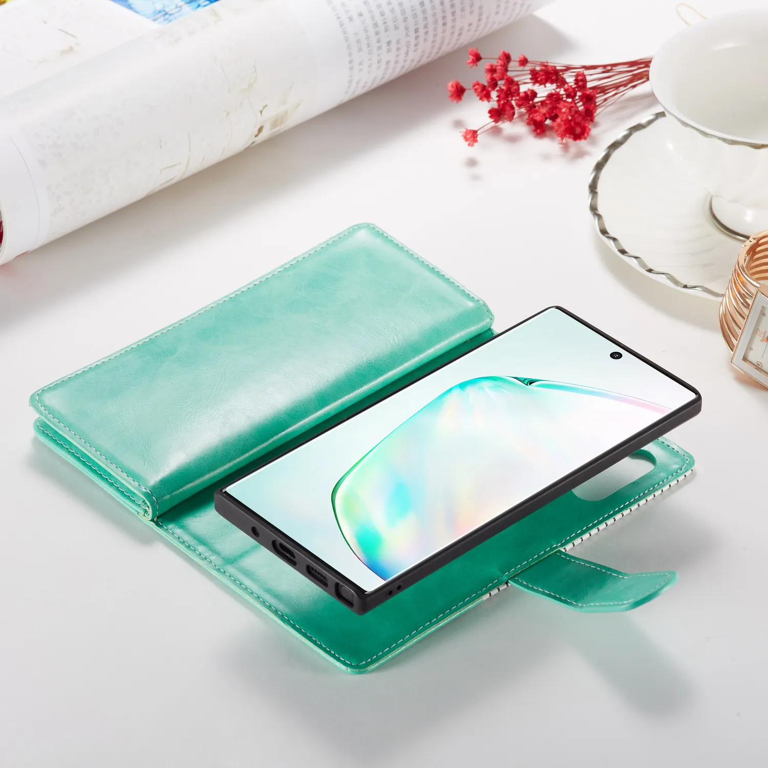 9 держатель для карт кошелек чехол для samsung Galaxy Note 10 Plus Note 9 S10 S9 S8 Plus S10E Флип кожаный съемный магнитный чехол для телефона