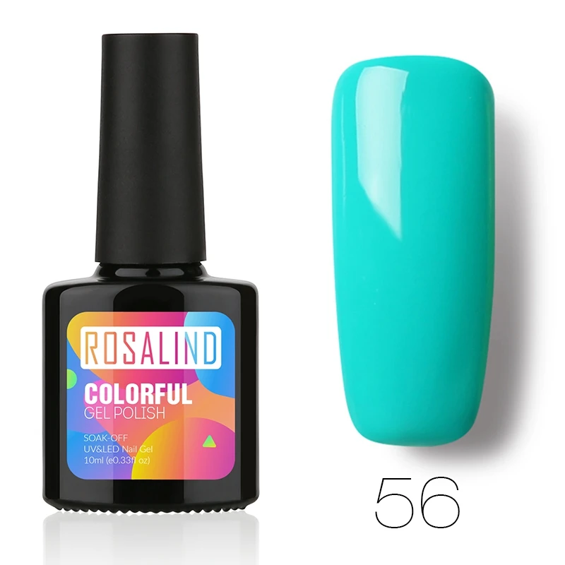 10ml 56 ROSALIND Гель-лак для ногтей 10 мл гель для ногтей Bloosom полуперманентное верхнее покрытие УФ лампа Гель-лак для ногтей для маникюра гибридные Лаки - Цвет: 10ml 56