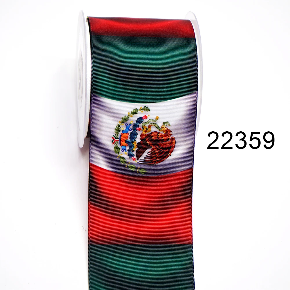 Бесплатная доставка 50 ярдов на размер мексиканская Репсовая лента с принтом 31718 |