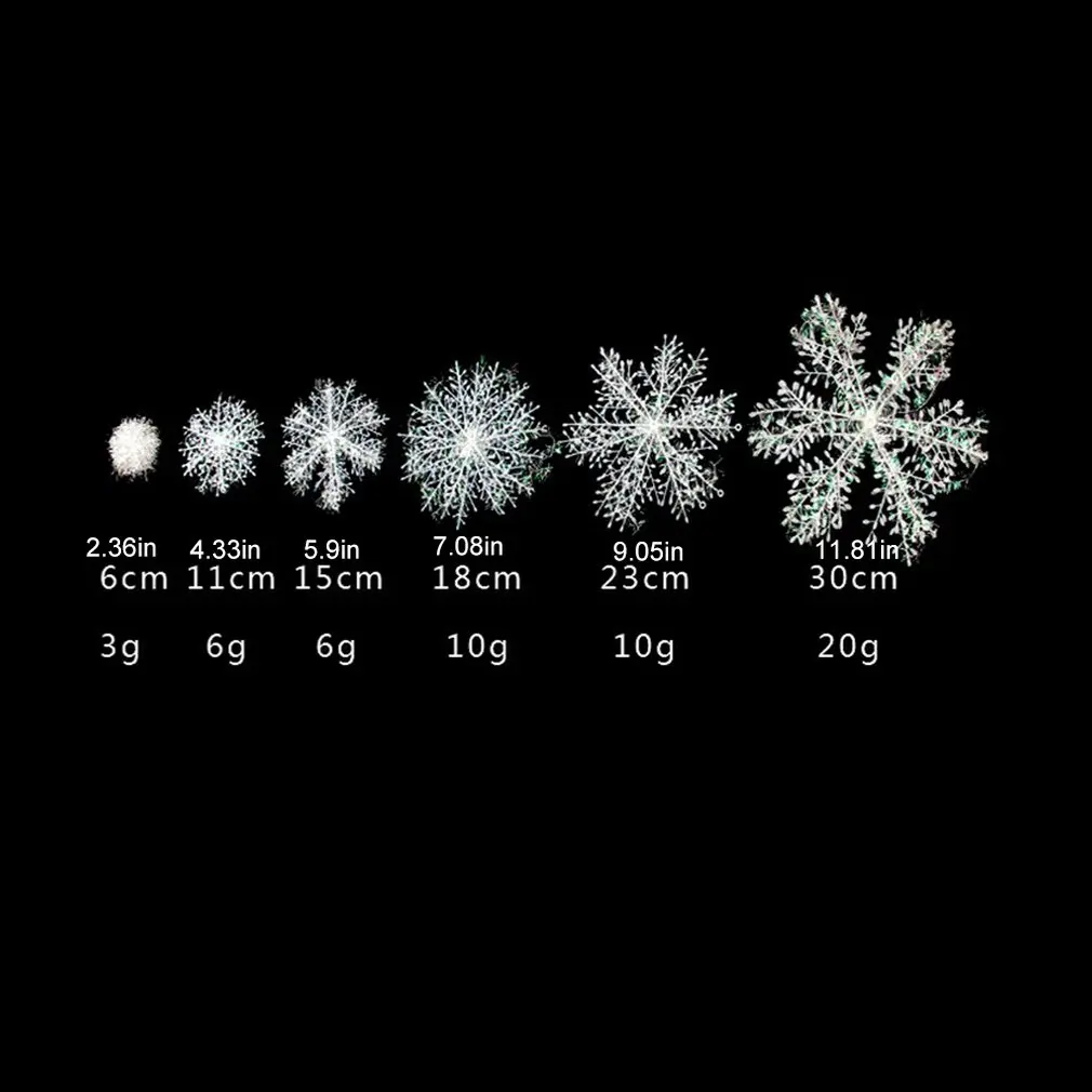 

Christmas Snowflakes Christmas Decorations 6cm for ChristmasTree Christmas New Year Atmosphere for Home Decoration