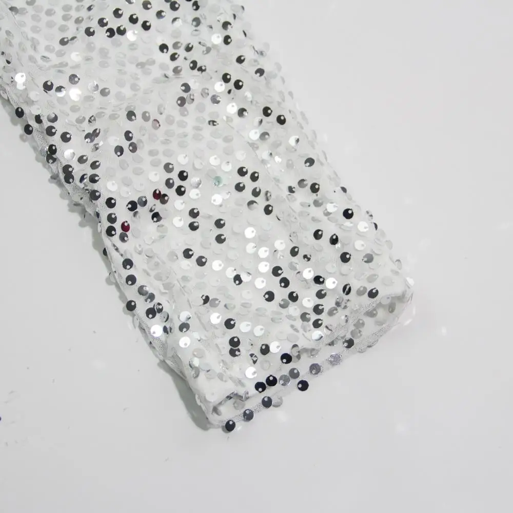 Женский Блестящий Облегающий комбинезон с открытыми плечами V-образным вырезом