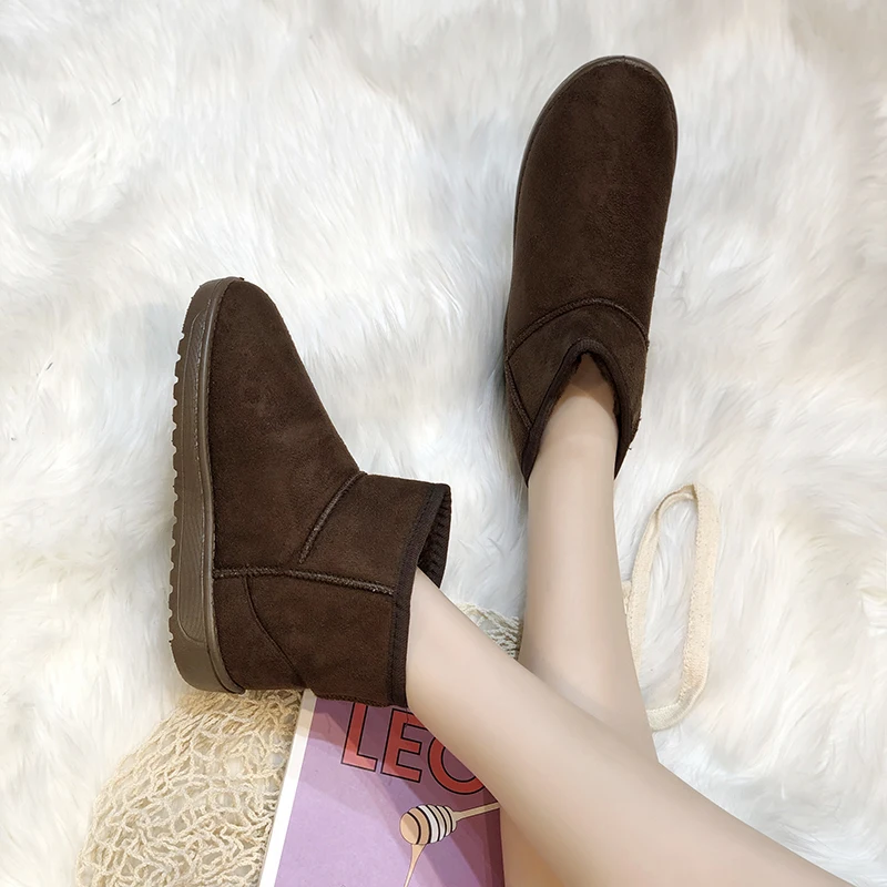 2019 на плюшевой подкладке Теплые ботики увеличить Non-slip Booies зимние ботинки женские