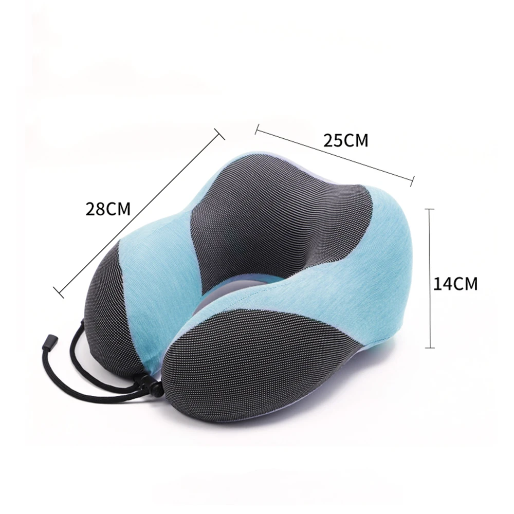 Летняя спортивная U образная подушка для шеи из ледяного шелка с эффектом памяти