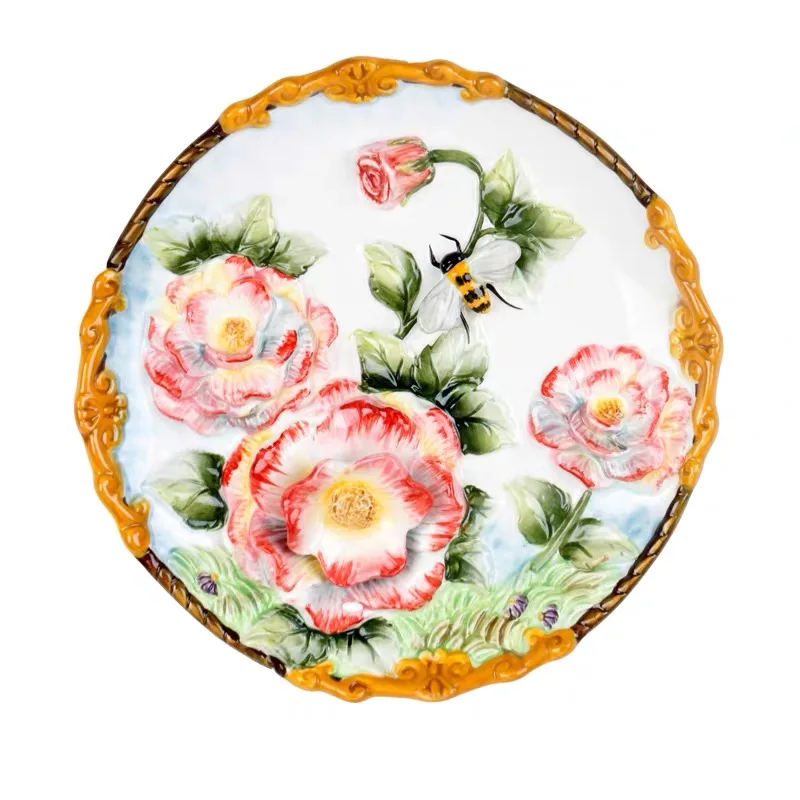 Бутилированной Лили декоративная настенная посуда фарфор декоративные тарелки