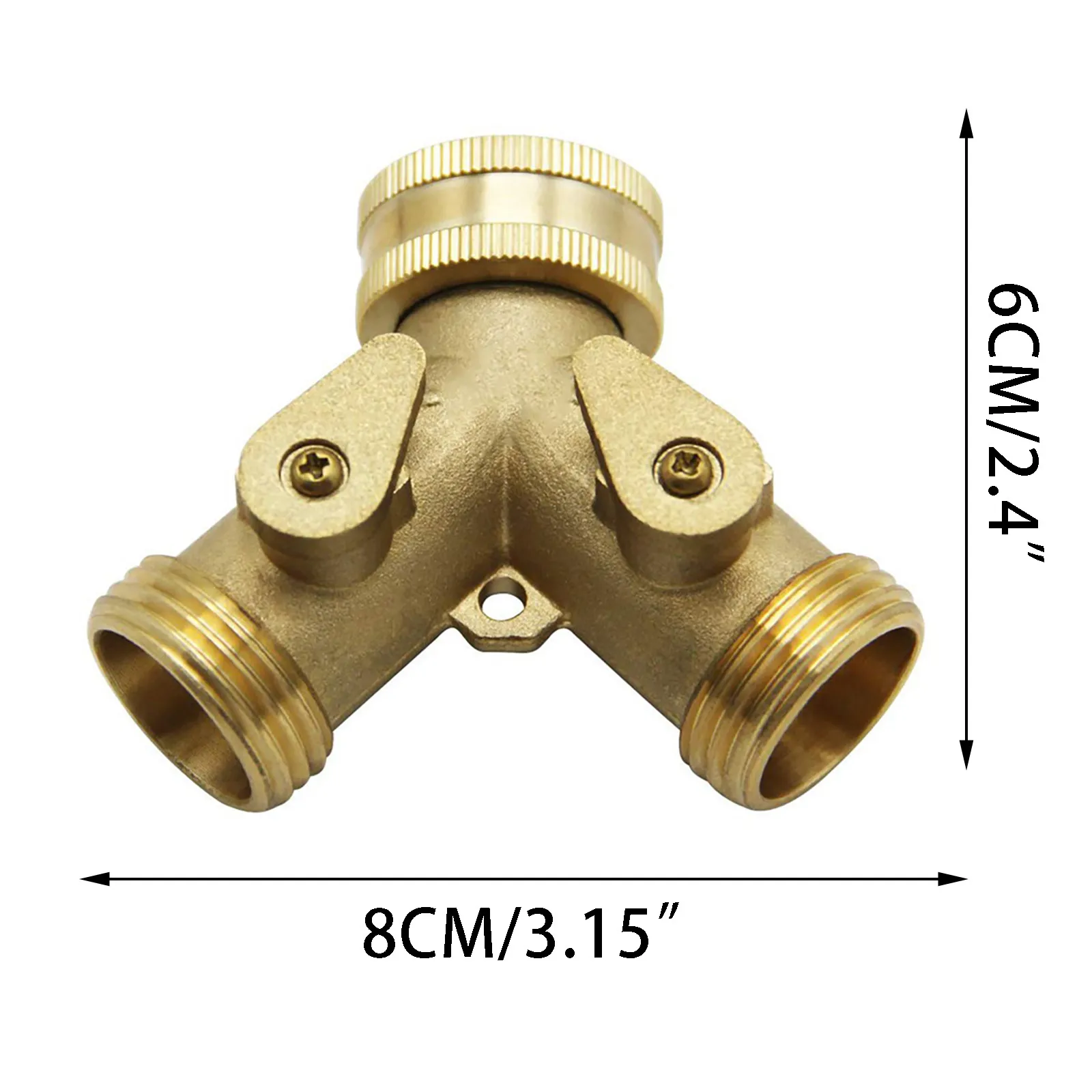 2-ходовой латунный разветвитель для шланга 3/4 дюйма латунные соединители
