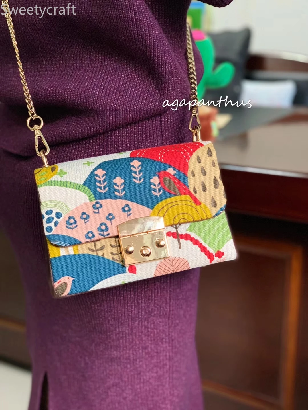 

110*45cm Mountain Bird Printed Cotton Fabric By Half Yard For DIY Handmade Sewing Patchwork Sofa Bag Home Decoration Material