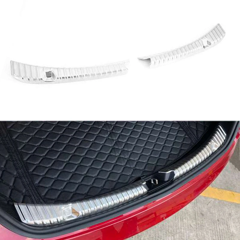

Накладка на ногу для заднего бампера автомобиля, защитная Накладка на порог багажника, аксессуары для автомобиля Tesla Model 3 2018 2019