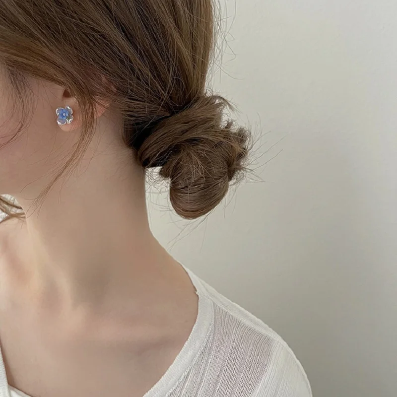 Весенние женские серьги ZHUMA с цветами 2021 простым дизайном