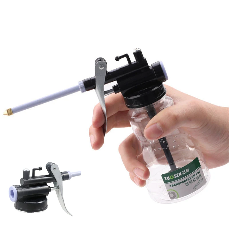 

Car Motorcycle Oil Cans Plastic Transparent Hose High Pressure Grease Hose Oiler Mini Grease Gun Hose Oil Injector Can Oil Pump