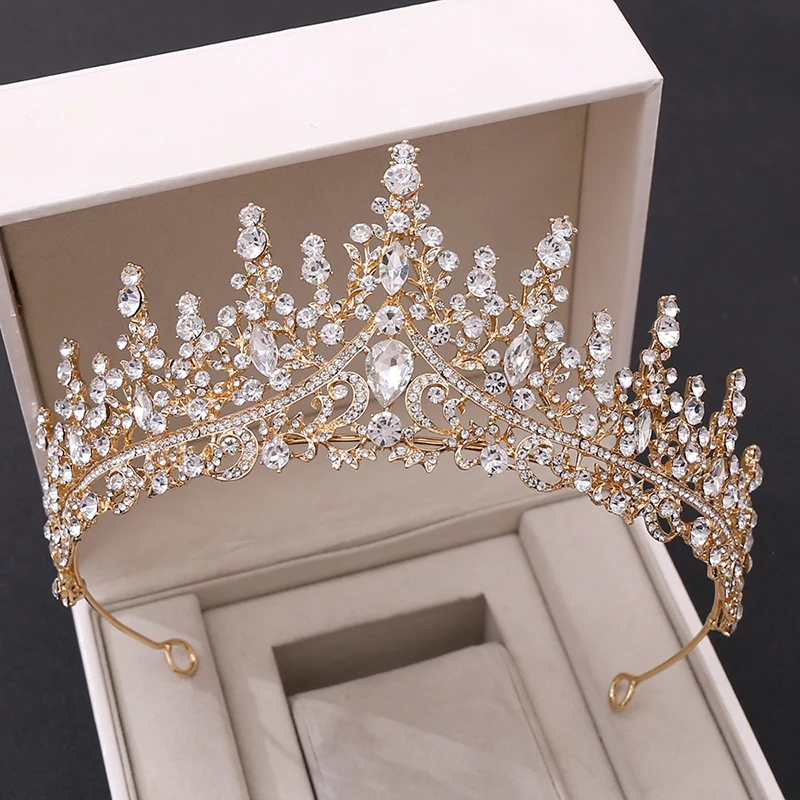 

Wedding Crown Hair Jewelry Bridal Headpiece woman Rhinestones Crystal Tiaras Bride Party Crowns Wedding Hair Accessories