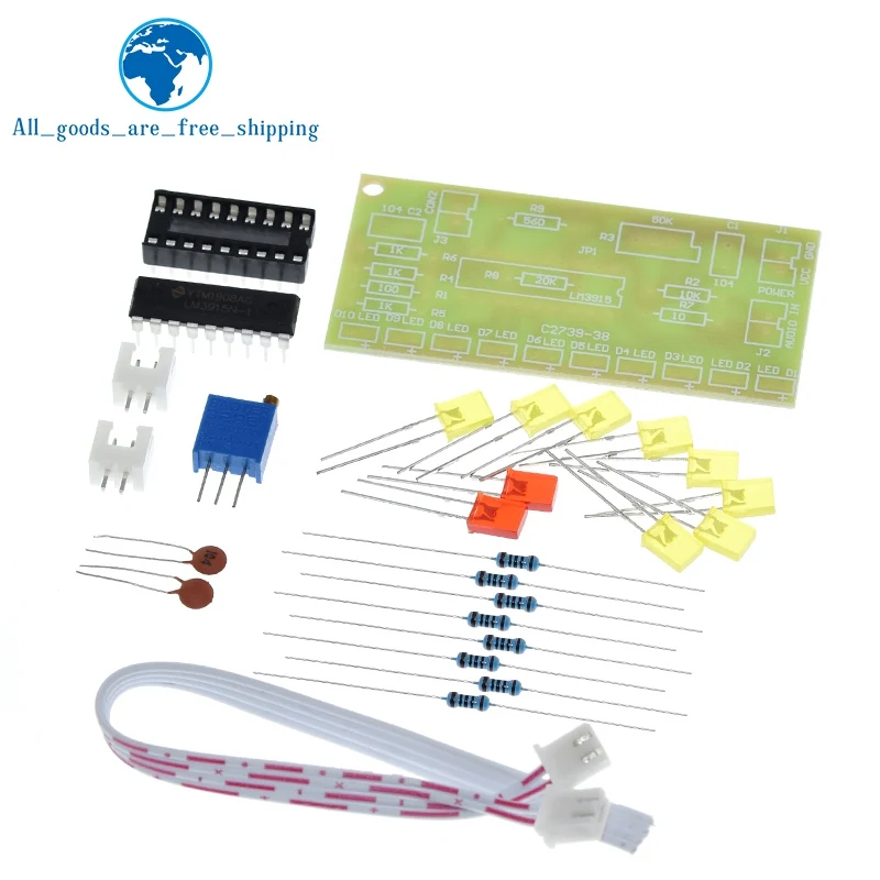 Завеса забавные 10 Индикатор уровня звука LM3915 DIY Kit электронный звуковой индикатор