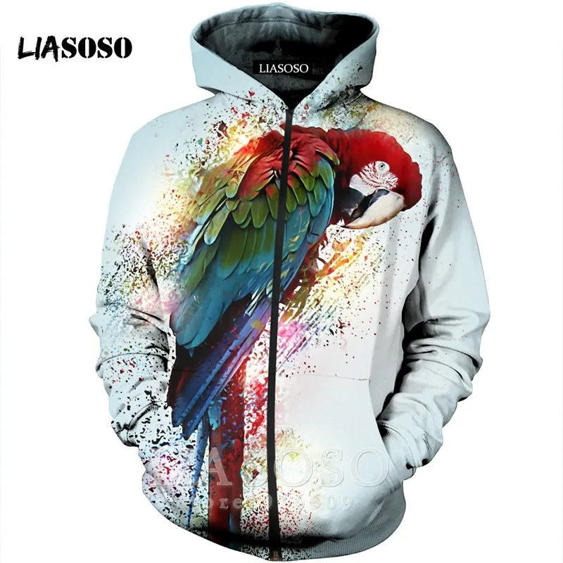 

Женские жилеты и шорты в стиле Харадзюку С аниме, уличная футболка с забавным 3D-принтом птиц, толстовки, свитшоты, футболки на молнии для дет...