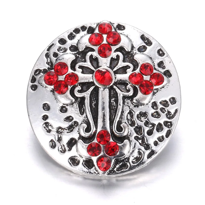 6 шт./лот новые кнопки ювелирные изделия со стразами красные 18 мм металлические