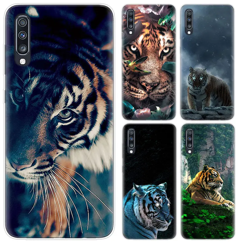 

Animal Ferocious Tiger Case For Samsung Galaxy Note 20 Ultra 10 Pro Lite 9 8 A7 A9 A6 A8 Plus + 2018 Transparent Cover Coque