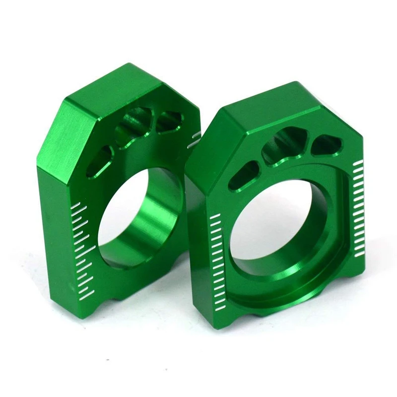 Мотоцикл CNC Зеленый блок цепи регулировки для KAWASAKI KX125 250 03 08 KX250F KXF 04 16 KX450F 450 06 KLX450R|