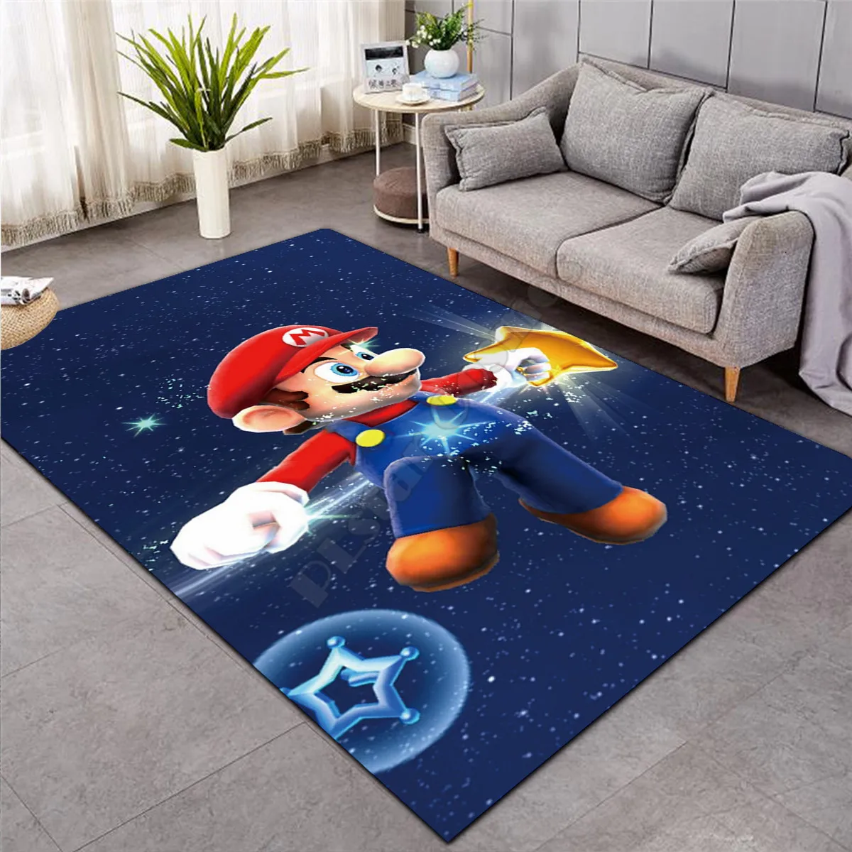 

Super Mario Cartoon 3D Printed Play Mat Board Game mat map Large Carpet for Living Room Cartoon Rugs Maze Style-1