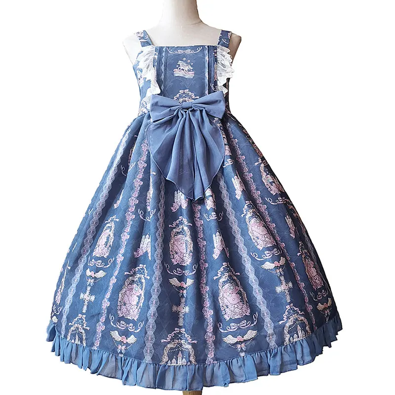 

The Unicorn in Fairytale ~ Sweet Printed High Waist Lolita JSK Dress w. KC by Infanta