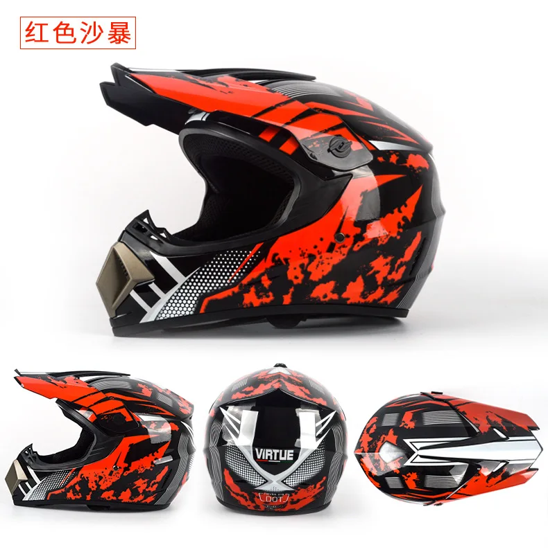 Взрослый велосипед для мотокросса casco capacetes мотоциклетный шлем atv dirt BIKE крест мотокросс шлем внедорожный шлем мотоцикл - Цвет: red
