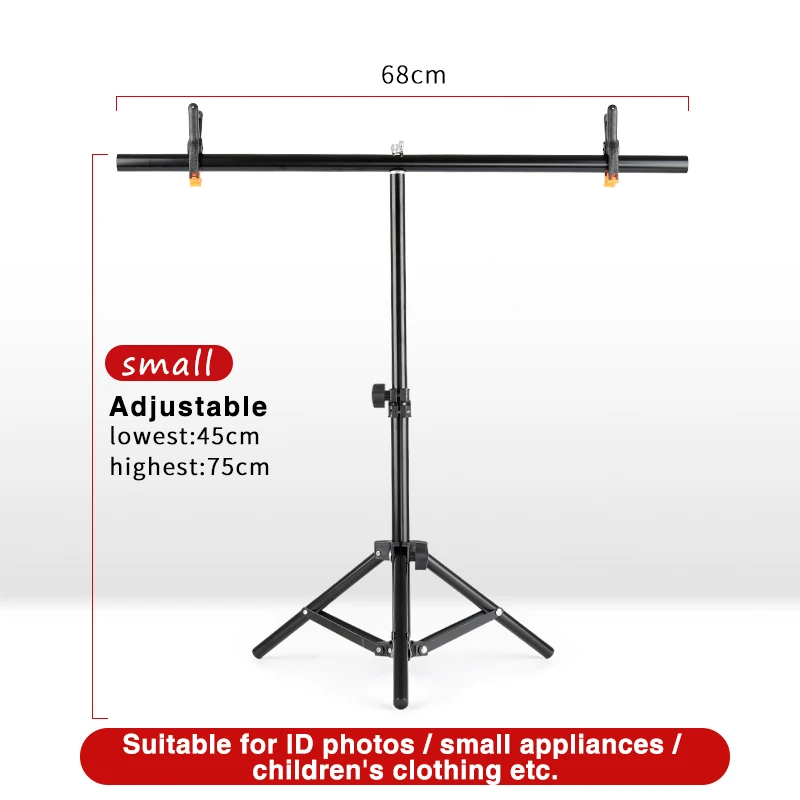 Profession Background Frame T-Shape Photography Photo Backdrop Stands Removable Support Metal Backgrounds Shelf For Video Studio |