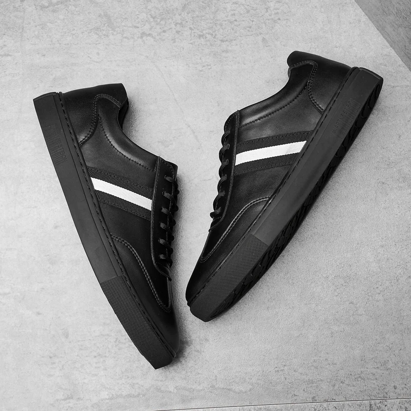 Высококачественная Мужская обувь из натуральной кожи уличная модная мужская