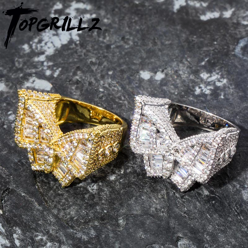 TOPGRILLZ мужское кольцо с бабочками золотистые и Серебристые подвески из меди