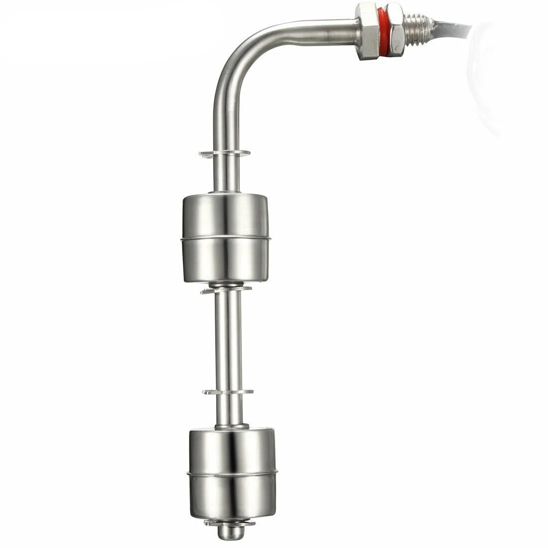 

L-образный двойной Поплавковый выключатель M10, диаметр 26 мм, датчик уровня воды для резервуара, бассейна, регулятор уровня жидкости, поплавко...