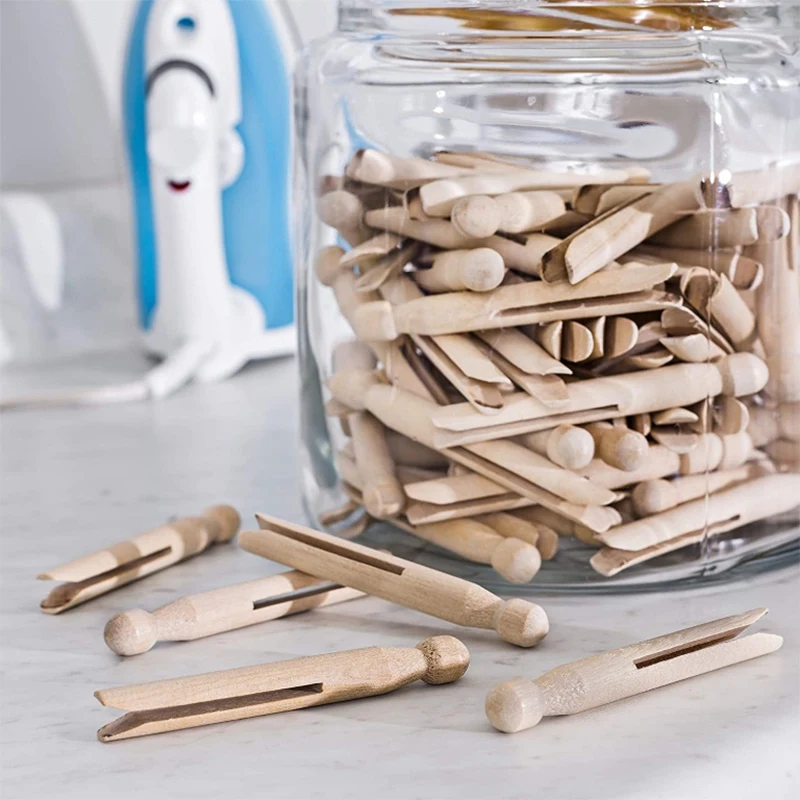 

100 Wooden Clothespins, Wooden Clips, Doll Clips, Home Wooden Clips