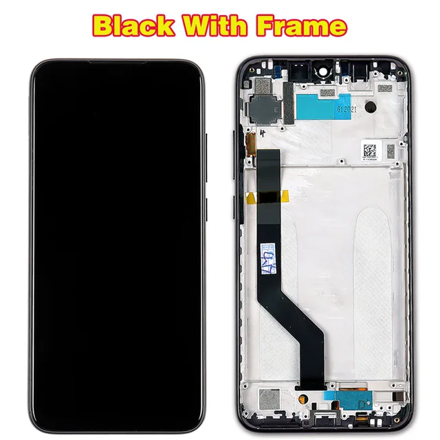Black With Frame 10 мультитач сенсорный экран 6,3 дюймов для Xiaomi Redmi Note 7/Note 7 pro ЖК-дисплей дигитайзер сборка Олеофобное Покрытие рамка - Цвет: Black With Frame