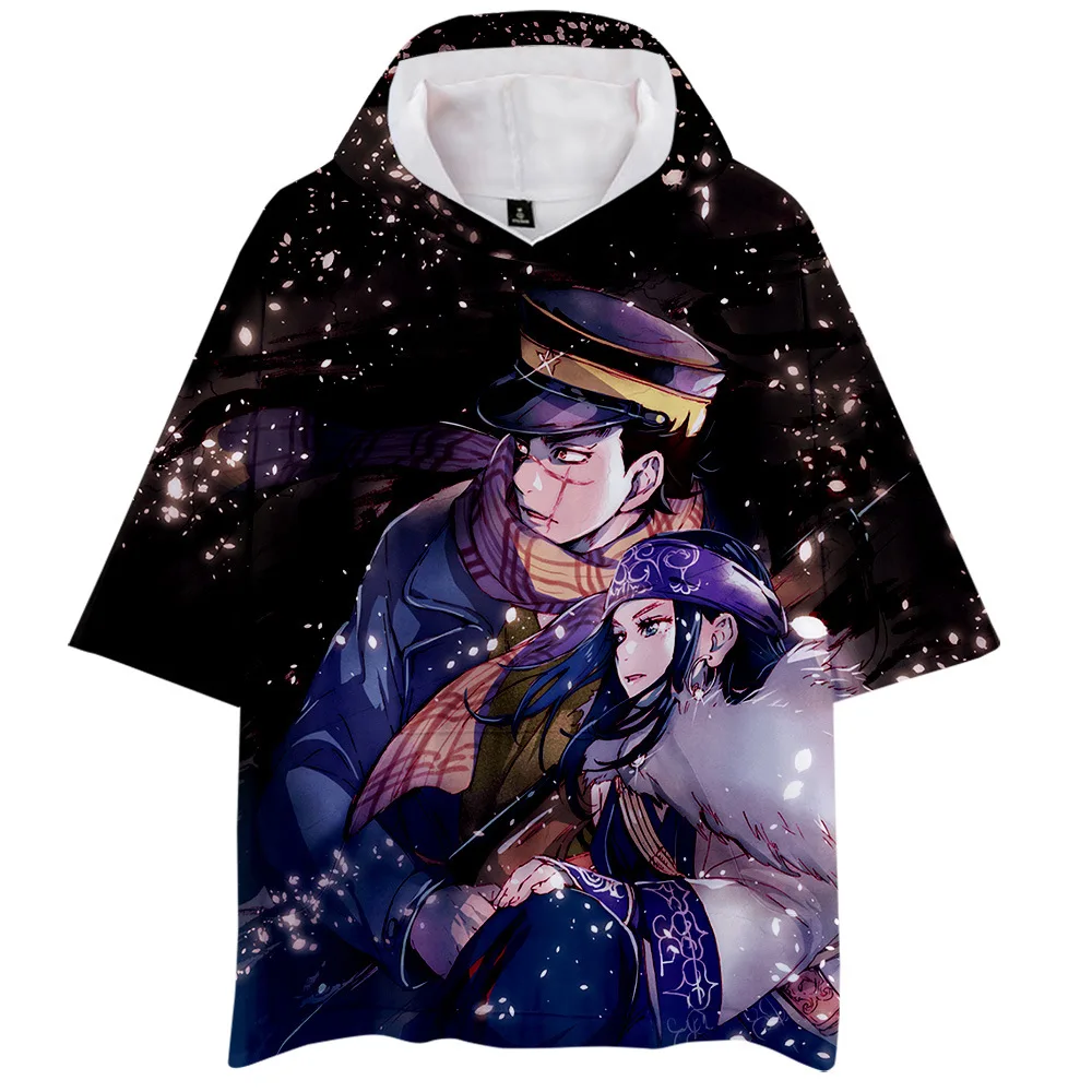 Толстовка с капюшоном и коротким рукавом 3D-принтом | Мужская одежда