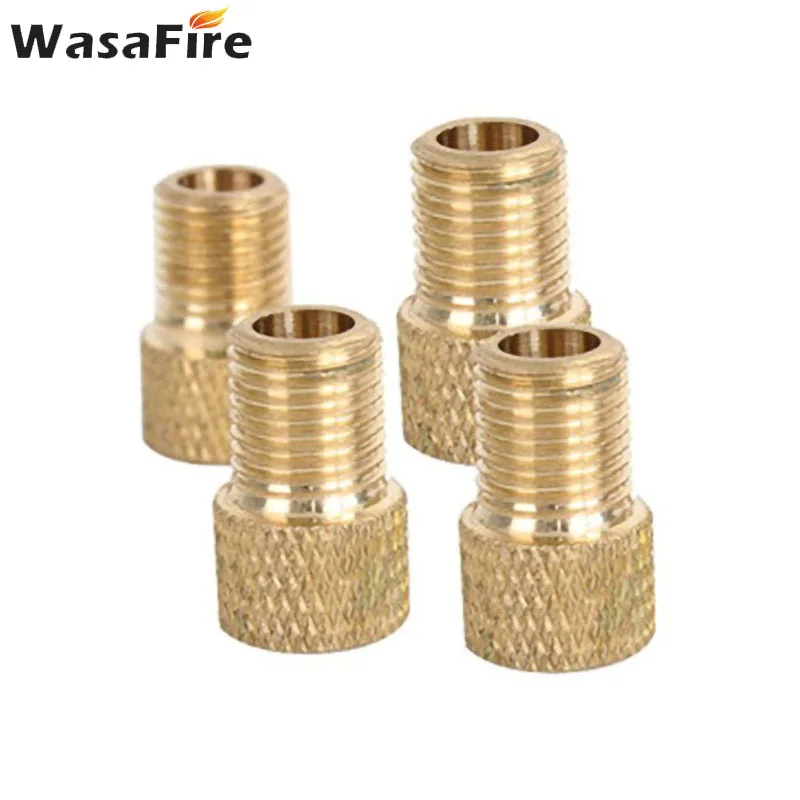 

4 Pcs/lot Pump Bicycle Convert Presta To Schrader Copper Bike Air Valve Adaptor Adapters Wheels Gas Nozzle Tube Cycling Tool