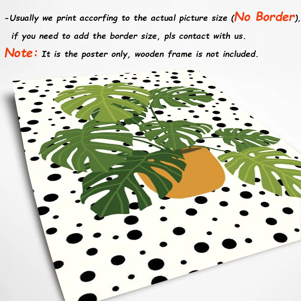 Постер бохо ботаническая Картина на холсте для ванной комнаты тропические