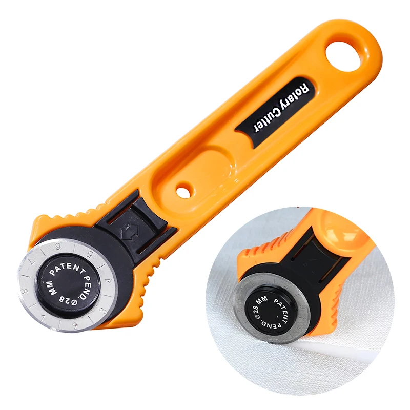 

Imzay 28mm Premium Comfort Loop Quilting Rotary Cutter Fabric Handle Cutting Craft Tools Portable Loop Rotate Sewing Cutter