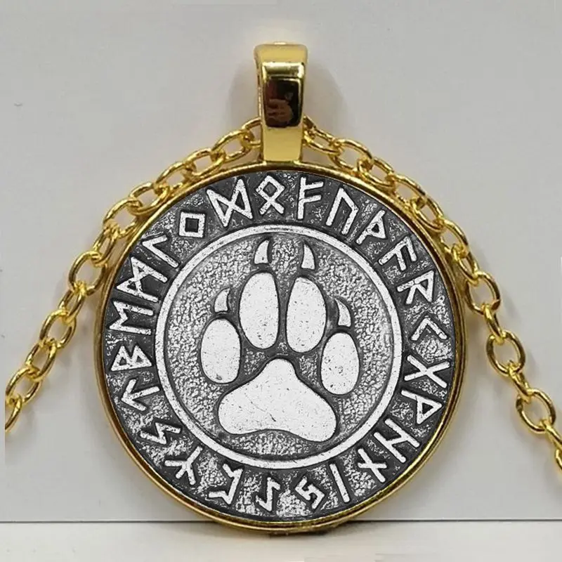 Славянские руны скандинавский чокер искусственная лапа подвеска ожерелье s-цепь