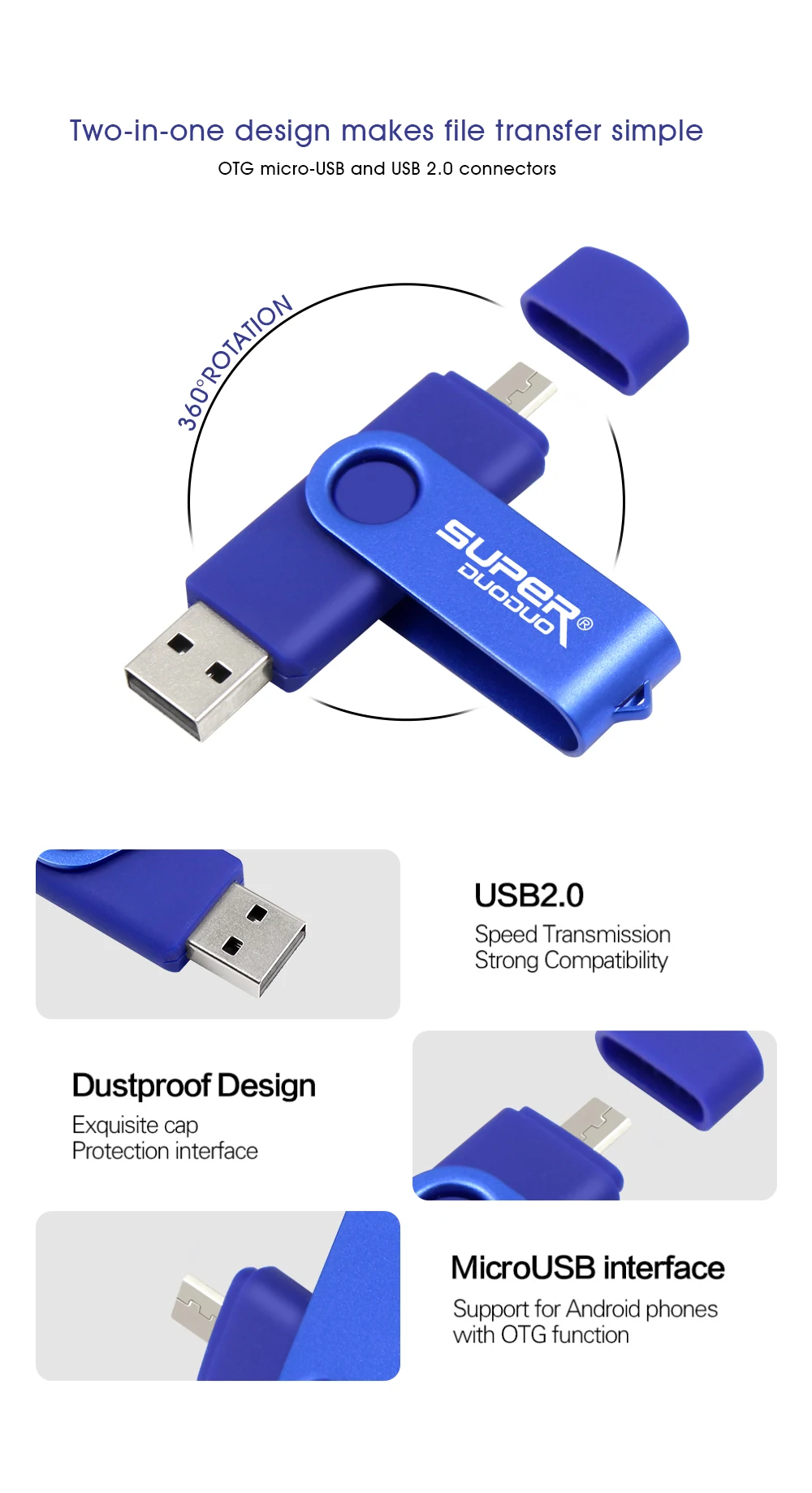 Флеш-диск usb 2,0 флеш-накопитель, 4 ГБ, 8 ГБ, 16 ГБ, флеш-накопители, флешка, 32 ГБ, usb карта памяти, 64 ГБ, OTG, металлический usb флеш-накопитель для телефона