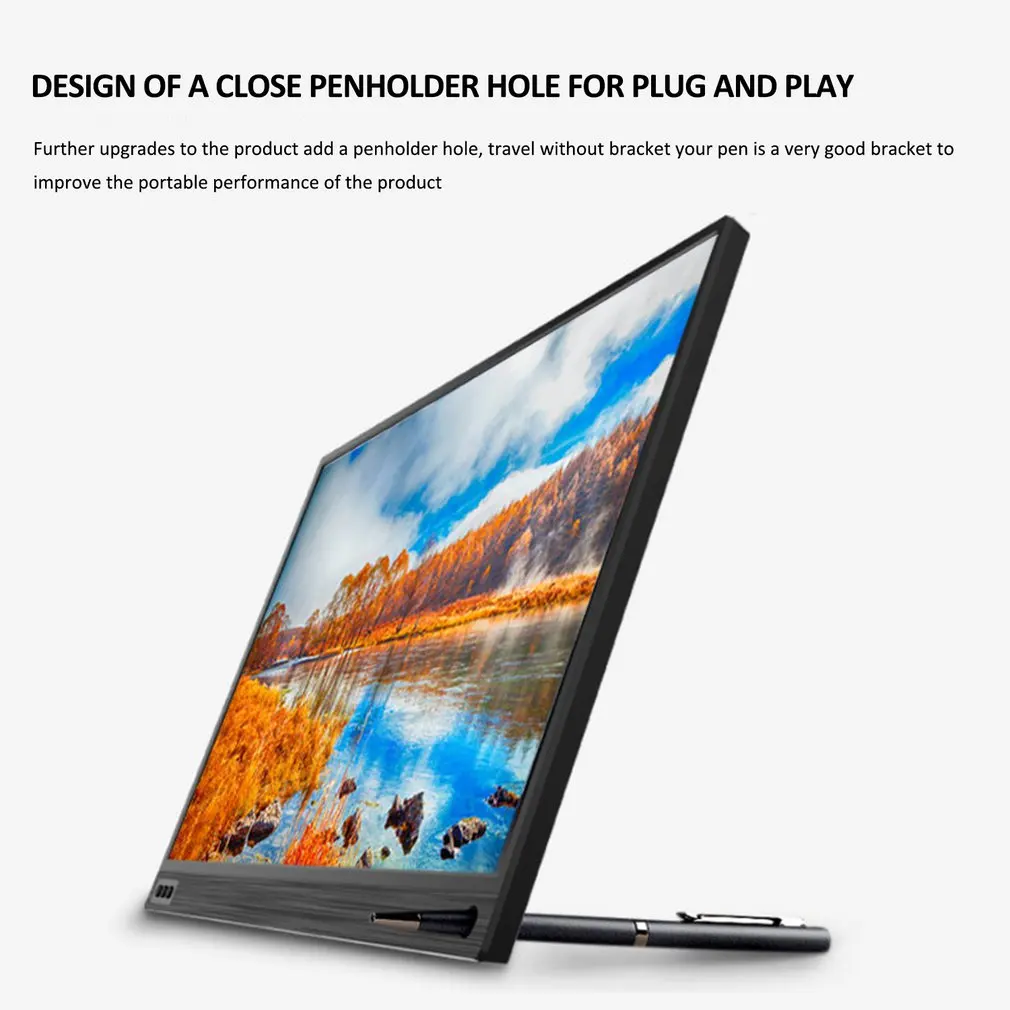 15,6 дюймов портативный монитор HDMI 1920x1080 HD ips дисплей компьютер светодиодный монитор с кожаный чехол для PS4 Pro/Xbox/телефона