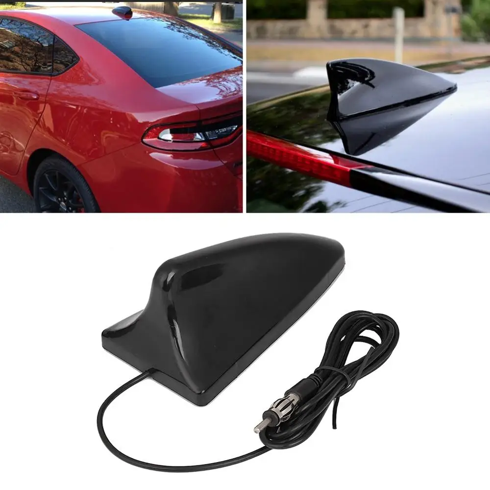 Universal Car Shark Fin Antenna Auto Radio Signal Aerials Roof Antennas FM 12V Sturdy and durable No Drilling Required | Автомобили и