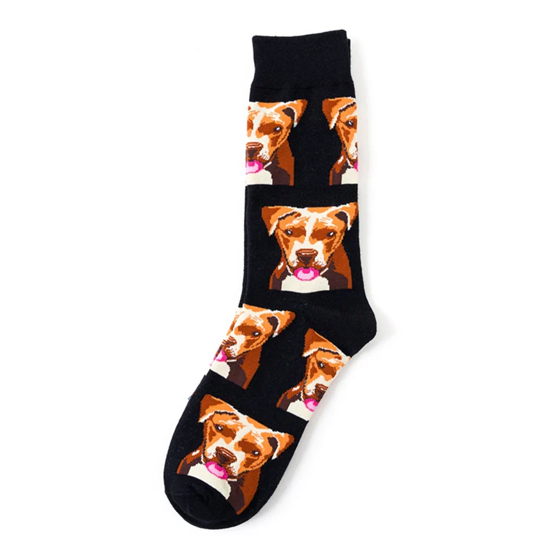 Funky Dog,Pet,Pug,Shiba Inu,Beagle,Buldog Socks Novelty Hosiery Women Ladies Socks Men Unisex Winter Cotton Happy Socks Female - Цвет: 6