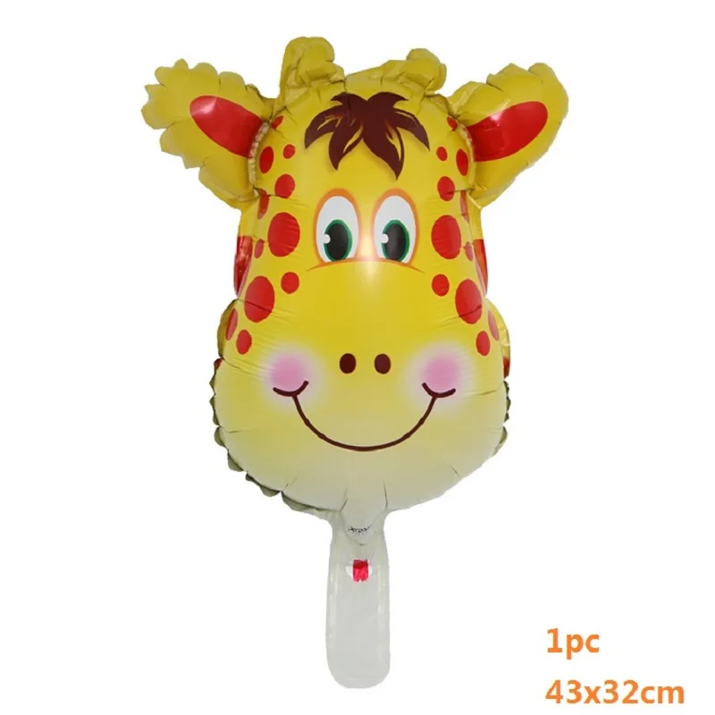 small giraffe Джунгли вечерние животные Енот лиса белка шарики с пандой на тему зоопарка вечерние гелиевые шары баннер для дня рождения украшения флаги - Цвет: small giraffe