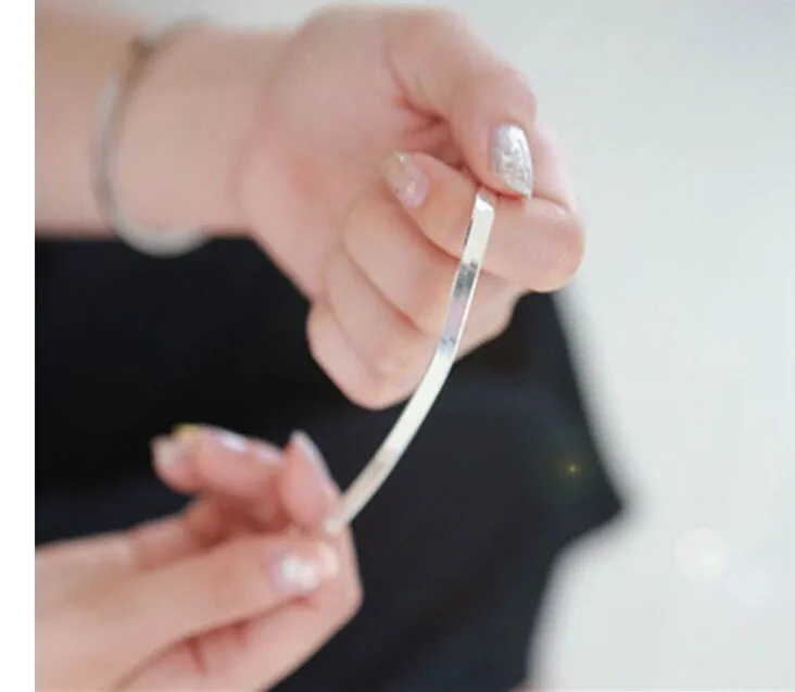 Браслеты серебряного цвета Kymyad для женщин и мужчин бижутерия индивидуальный