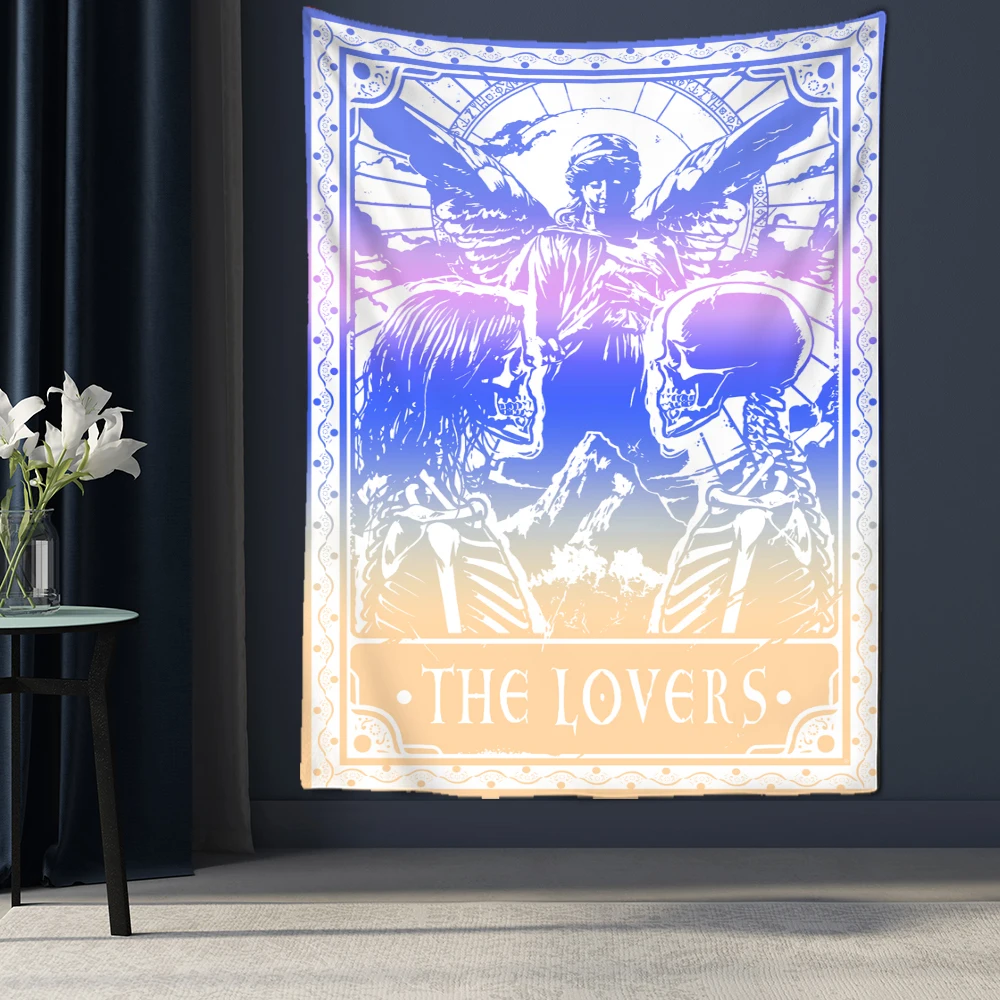 Настенный гобелен с изображением Таро смерти индийская мандала психоделический