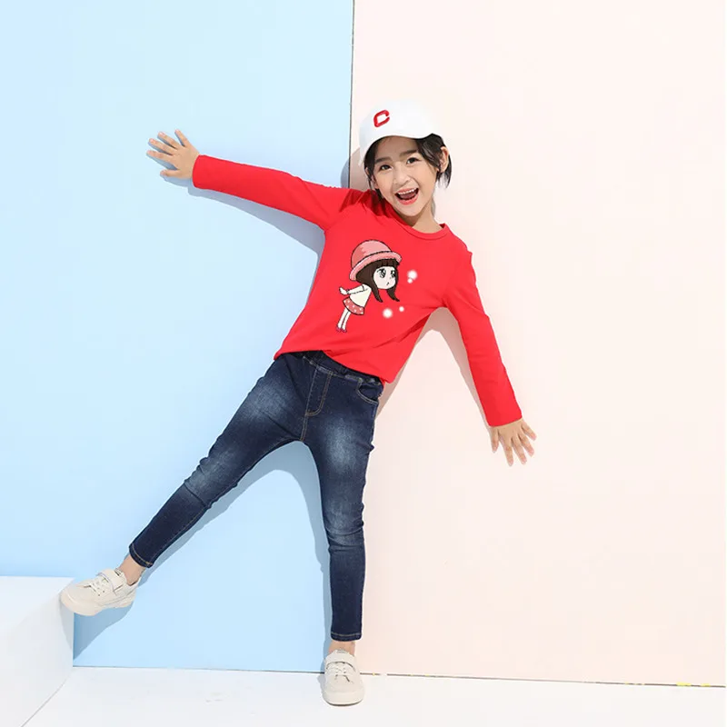 Новое поступление футболки для маленьких девочек на весну и осень 2021 детская