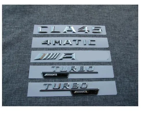 1 Набор наклеек с эмблемой для багажника цифрами и буквами Mercedes Benz AMG CLA45 4matic