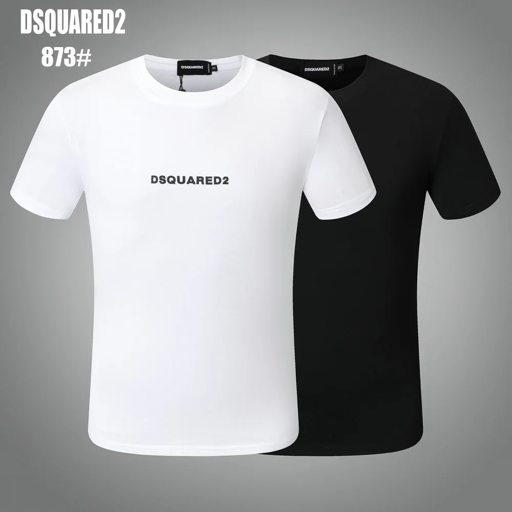 

Top DSQUARED2 Men's Women's Printed Letters dsq2 Round Neck Short Sleeve Street Hip Hop Pure Cotton Tee T-Shirt M-XXXL